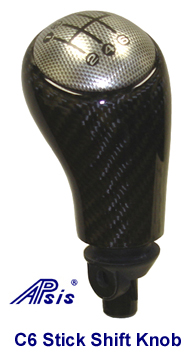 Manual Shift Knob, 08-13, C6 Corvette Real Carbon Fiber w/o Cap